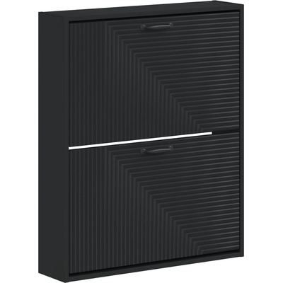 vidaXL Стенно шкафче за обувки HAARLEM 71 x 17 x 86 см Черно (896856)