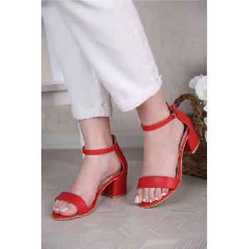 Moda Trend Дамски сандали с ток - Червени 306476 (306476_Червен)