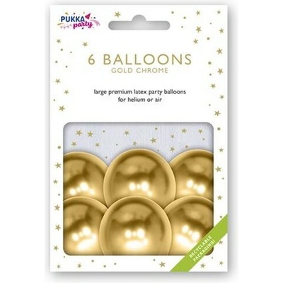 Balón, 30 cm, PUKKA PAD, metalická zlatá