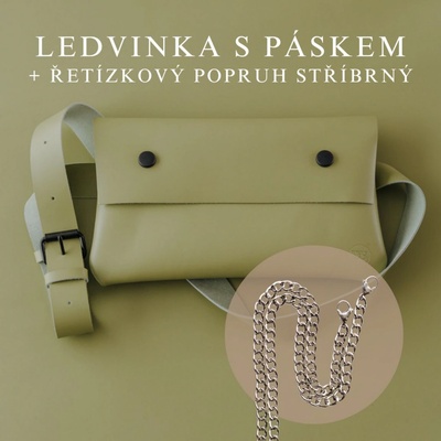 Wood Style psaníčko Kulaté Pistacchio Řetízkový stříbrný