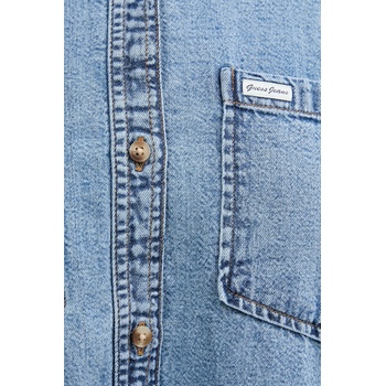 Guess Jeans Дънкова риза Guess Jeans дамска в синьо със свободна кройка с класическа яка W5YH0D D5M86 (W5YH0D.D5M86)