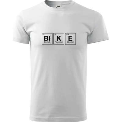 BiKE tričko periodická tabuľka biela