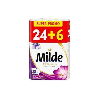 Milde тоалетна хартия 24+6бр. RELAX PURPLE (м-87-93)
