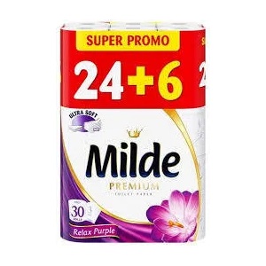 Milde тоалетна хартия 24+6бр. RELAX PURPLE (м-87-93)