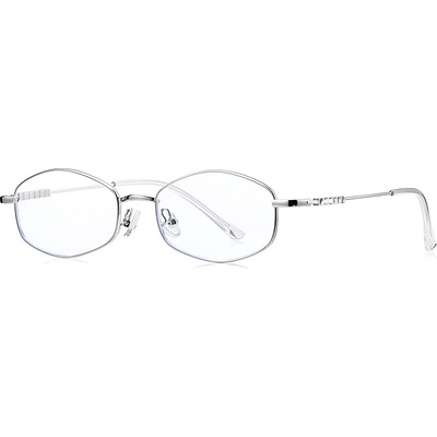 Techsuit Очила за компютър Techsuit Anti-Blue Light Glasses Reflex PC (LS501) - дамски, микро рамка - Сребрист