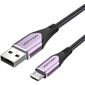 Vention COAVG Cotton Braided Micro USB to USB 2.0, 1,5m, fialový