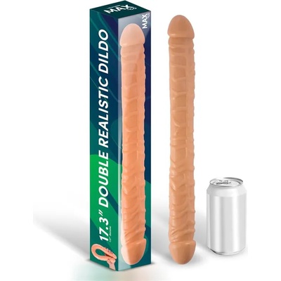 Max & Co Trent Double Realistic Dildo 17, 3" 44cm Flesh
