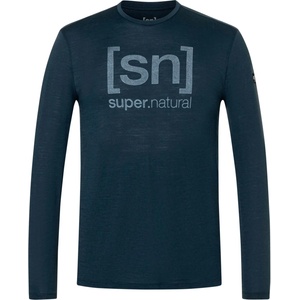 super. natural Мъжка блуза с дълъг ръкав super. natural Denilogo SN L/S Merino longsleeve - Blueberry / Foggy Blue (216-9136-0112)