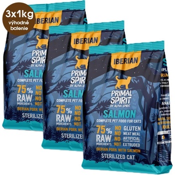Primal Spirit Iberian Sterilized Cat 75% Salmon 3 kg