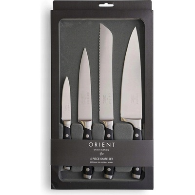 Sada 4 kuchyňských nožů Orient Origin ocel German X50 Ultra+ černá