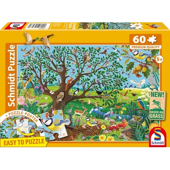 Schmidt Spiele Детски пъзел Schmidt от 60 части - Животните в градината (56573)
