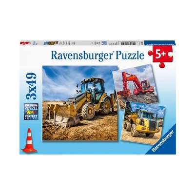 Ravensburger Kinder 05032 Baufahrzeuge im Einsatz für Kinder ab 5 Jahren mit 3x49 dielov