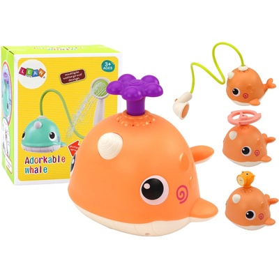 LEAN Toys velryba 3 tipy oranžová