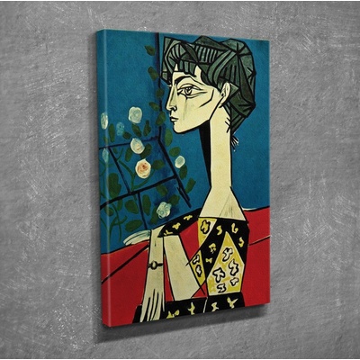 Wallity Obraz Jacqueline with Flowers 30x40 cm červená/modrá