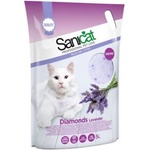 Sanicat Diamonds Lavender - силиконова котешка тоалетна с аромат на лавандула 15 литра / 7.1 кг