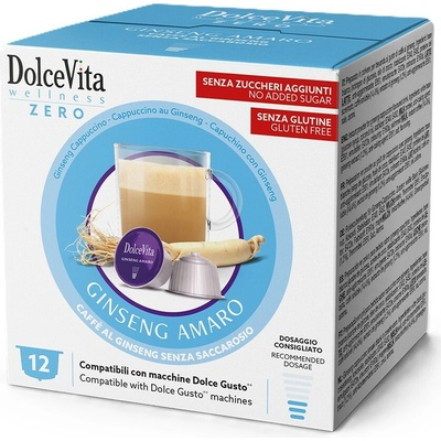 Dolce Vita Ženšenová káva bez trstinového cukru do Dolce Gusto 12 kusov kapsúl