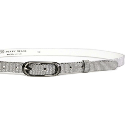 Penny Belts dámský kožený pásek 20-175-606 stříbrný METAL