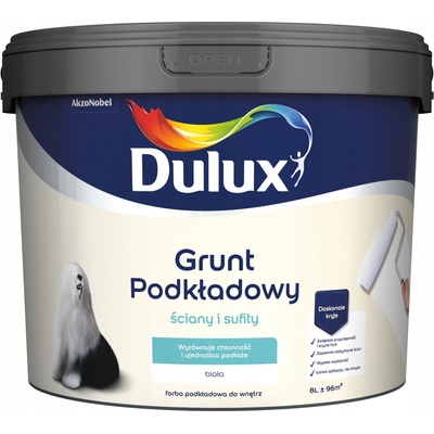 Dulux krycí základní nátěr na stěny a stropy bílý matný 8L