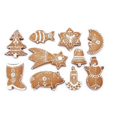 Formy / vykrajovátka na sušenky a perníčky kovové vánoční 10 ks.