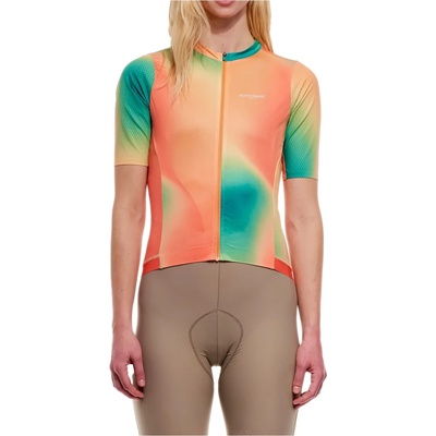 PEPPERMINT Дамска фланелка с къс ръкав за колоездене PEPPERMINT Women's Signature Jersey Cycling jersey - Mango - размер XL (156-2713-1215)