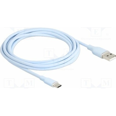 Delock 81223 USB 2.0 USB A vidlice USB C vidlice zlacený 2,5m modrý