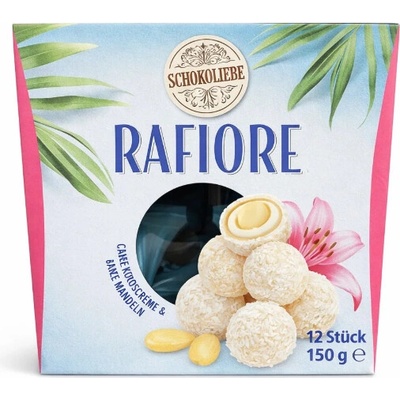 Schokoliebe Rafiore kokosové kuličky s celou mandlí 12 ks 150 g
