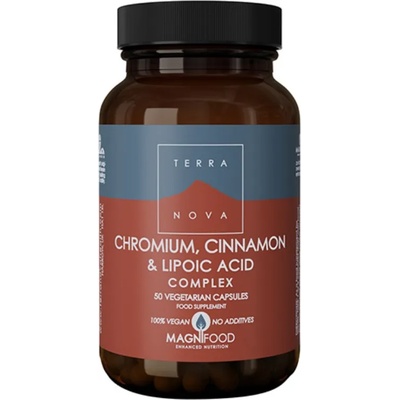 Terranova Chromium, Cinnamon & Lipoic Acid Complex, 50 капсули, Terra Nova (11259)