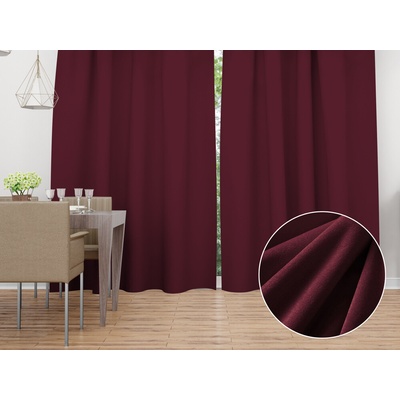 Biante Zamatový záves Velvet Prémium SVP-010 Tmavo vínový - šírka 135 cm 135x140 cm
