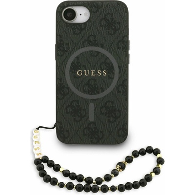 GUESS PU Leather 4G Colored Ring Strap MagSafe Заден калъф за iPhone 16e Black Guess | Cheren | ЖЕНИ | UNI