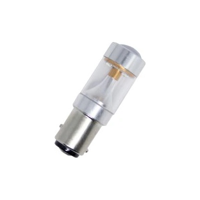 Диодна крушка тип ba15s с 6 диода 2323 и рефлектор - двойна светлина Бяла