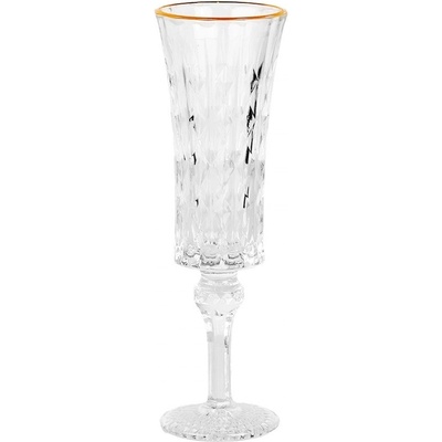 Clay Sklenička na šampaňské se zlatým proužkem Gold line Ø 6*20 cm re & Eef 100 ml
