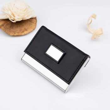 Art gift Луксозен визитник с метал и кожа