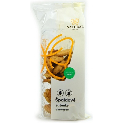 Natural Jihlava Sušenky špaldové s kokosem bez mléka a vajec 150 g