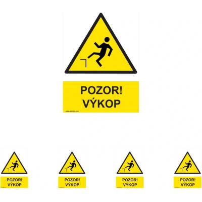 Walteco Pozor výkop 210x297mm, formát A4, plastová tabulka Množství: 5 ks , 20048BP1