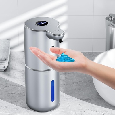 Fachixy Soap Dispenser Automatic with Digital Display, 380ml Electric Soap Dispenser with Sensor, Wall Mounted, Touchless, USB Rechargeable IPX5 Waterproof for Bathroom, Kitchen - P18