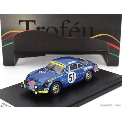 Trofeu Renault Alpine A110 N 51 Rally Montecarlo 1970 Jean Luc Therier Marcel Callewaert Blue 1:43