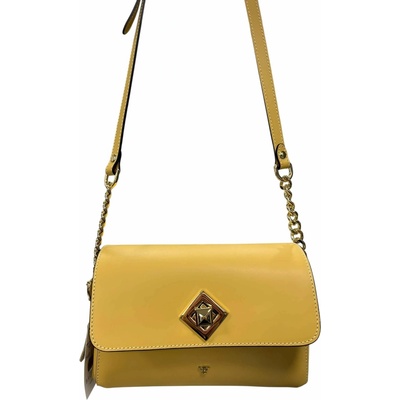 Bagger dámska kožená crossbody kabelka malá elegantná žltá 0180