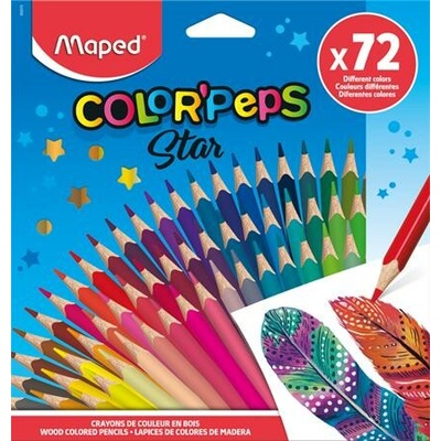 Maped ColorPeps Star sada barevných tužek trojúhelníkové 72 různých barev 832072