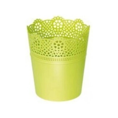 Prosperplast DLAC160 Kvetináč s krajkou LACE 15,9cm zelená limonka