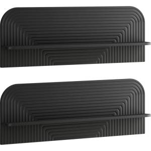 vidaXL Стенен рафт 2 бр. Черно 102 x 13, 5 x 37, 5 см (8014960)