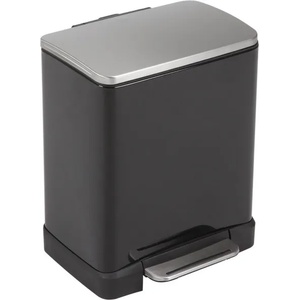 EKO-Europe Кош за отпадъци EKO E-CUBE с педал (20 л) - черен (EKO 926820 - Black)