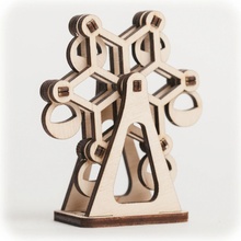 CuteWood Dřevěné 3D puzzle Kolotoč