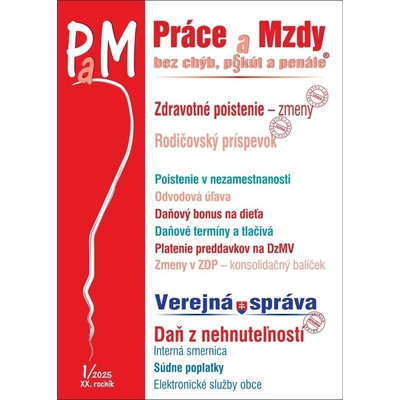 PaM č. 1 / 2025 - Legislatívne zmeny v zdravotnom poistení