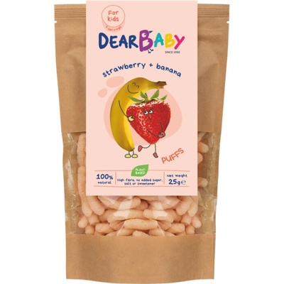 Dear Baby Přírodní křupky Jahoda a Banán 25 g