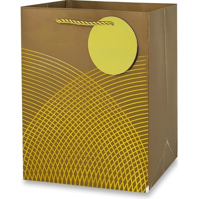 Dárková papírová taška - velikost S, gold