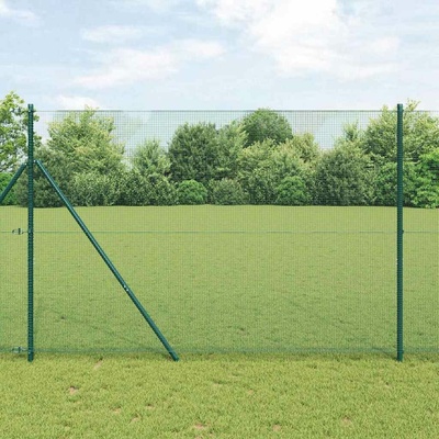 vidaXL Zemní upevnění svařované drátěné ploty 10 x 1,5 m Zelená