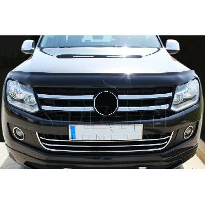 Masívne nerez mriežky do originálnej masky VW Amarok 2010+ 4 ks