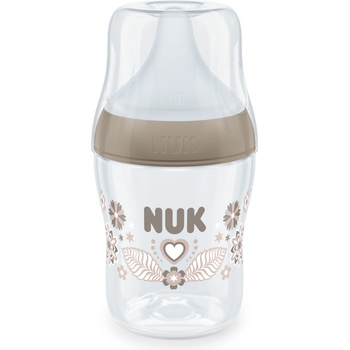 Nuk Шише със силиконов биберон NUK - Perfect Match, 150 ml, размер S, Сърце (10215014)