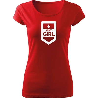 WARAGOD dámske krátke tričko army girl červená