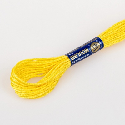Niťárna Vyšívací příze MOULINE / MULINKA 1142 teplá žlutá, jednobarevná, 2g/8m